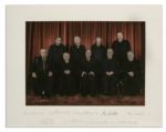 Supreme Court Justices Photo Display Signed by 7 Members of The Rehnquist Court From 1988-1990 -- Measures 20 x 16