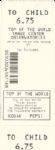 2001 World Trade Center Ticket -- for Observatory Deck Dated 21 June 2001