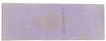 Samuel Clemens Check Signed