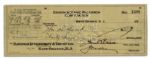 Thomas Edison Signed Check