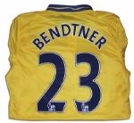 Arsenal Football Shirt Match Worn and Signed by Nicklas Bendtner