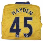 Arsenal Football Shirt Match Worn and Signed by Issac Hayden
