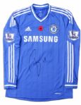 Demba Ba Match Worn Chelsea Football Shirt Signed