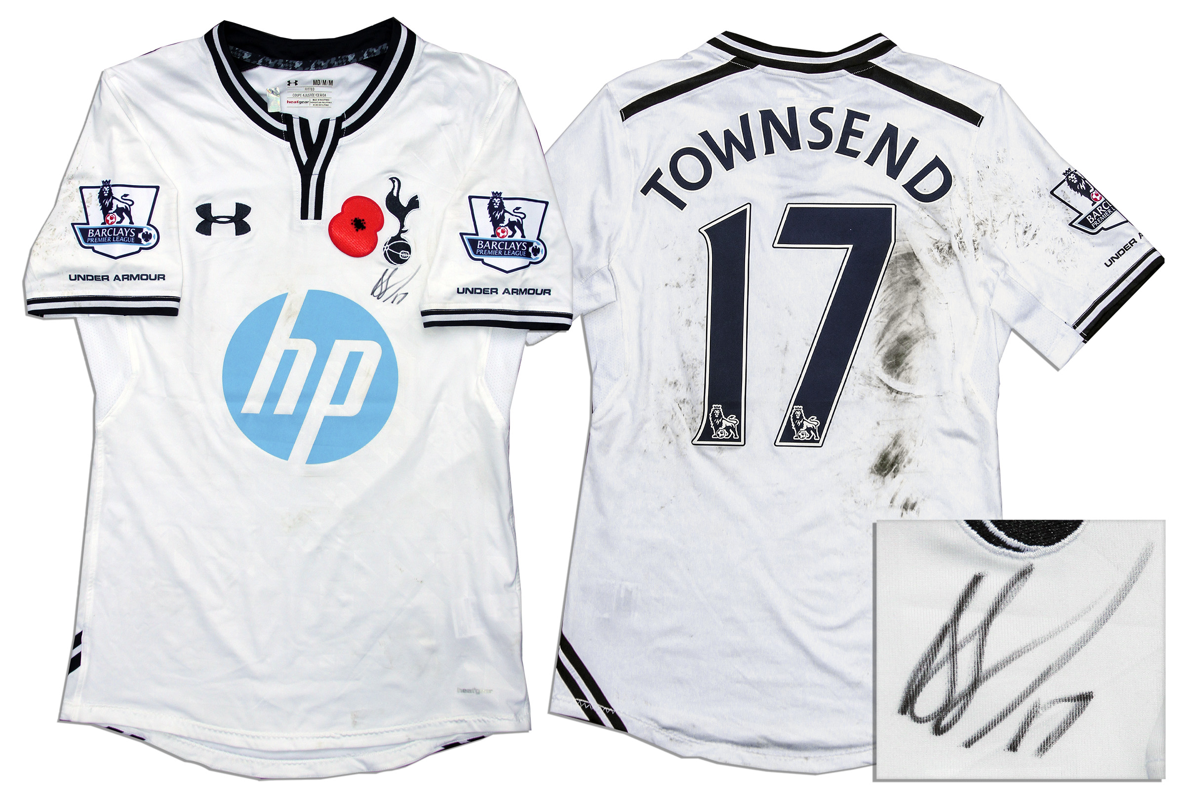 Lot Detail - Andros Townsend Match Worn Tottenham Hotspur Football ...