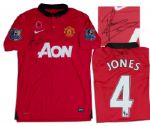 Phil Jones Match Worn Manchester United Shirt Signed