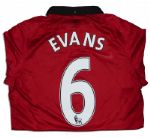 Jonny Evans Match Worn Manchester United Shirt Signed