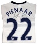 Steven Pienaar Match Worn Everton Football Shirt Signed