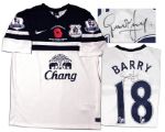 Gareth Barry Match Worn Everton Football Shirt Signed