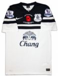 Leighton Baines Match Worn Everton Football Shirt Signed