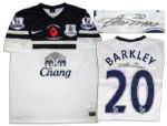 Ross Barkley Match Worn Everton Football Shirt Signed