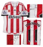 Adam Johnson Match Worn Sunderland Football Shirt Signed