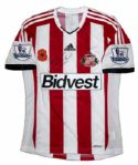 Phil Bardsley Match Worn Sunderland Football Shirt Signed