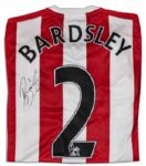 Phil Bardsley Match Worn Sunderland Football Shirt Signed