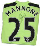 Vito Mannone Match Worn Sunderland Football Shirt Signed