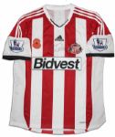 John O'Shea Match Worn Sunderland Football Shirt Signed