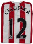 Ondrej Celustka Match Worn Sunderland Football Shirt Signed