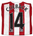 Jack Colback Match Worn Sunderland Football Shirt Signed