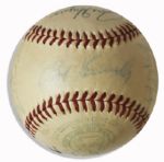 Chicago White Sox 1947 Team Signed Ball -- HOFers Ruffing, Appling, Lyons & Lopat, Haynes, Tresh, Papish, Kolloway, Lee, Caldwell & 11 More -- With JSA COA
