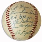 Chicago White Sox 1947 Team Signed Ball -- HOFers Ruffing, Appling, Lyons & Lopat, Haynes, Tresh, Papish, Kolloway, Lee, Caldwell & 11 More -- With JSA COA