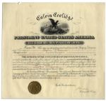 Andres Mellon Document Signed as Secretary of the Treasury