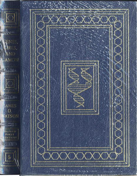 James D. Watson ''Genes, Girls, and Gamow'' Signed  -- Easton Press Edition, Leather Bound & 22kt. Gold Detailing -- Fine