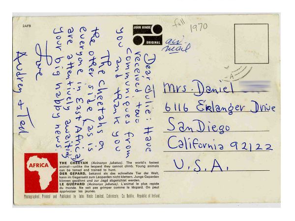 Dr. Seuss Handwritten Postcard -- During a Trip to East Africa