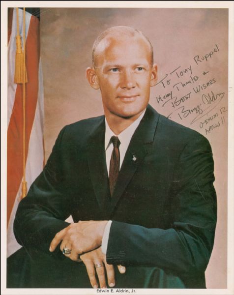 Buzz Aldrin 8'' x 10'' Signed Photo -- Early, Boyish Portrait of the Astronaut