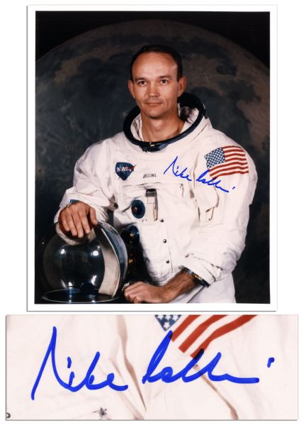 Apollo 11 Astronaut Michael Collins Signed 8'' x 10'' Glossy Photo -- ''Mike Collins'' -- Fine