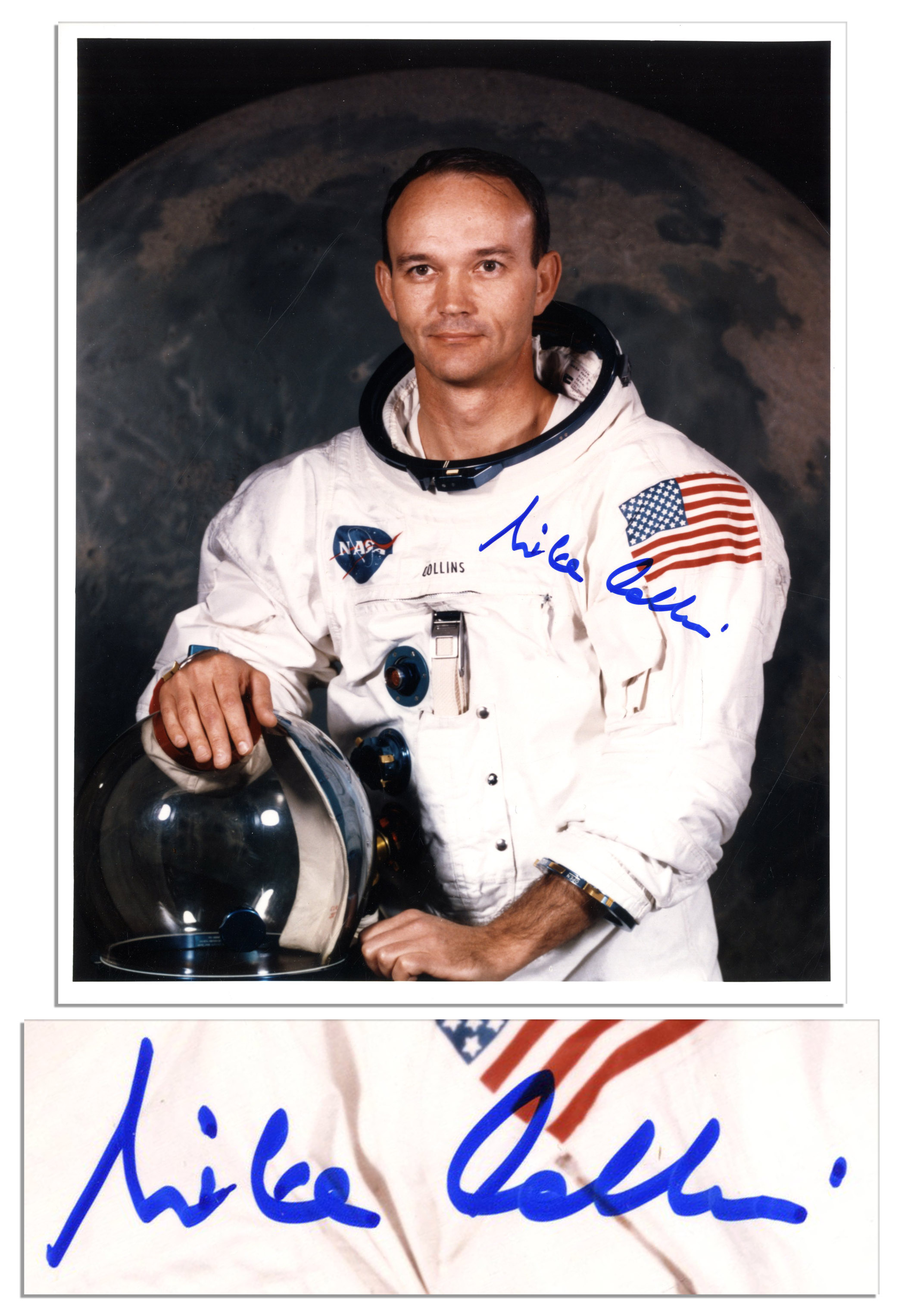 Lot Detail - Apollo 11 Astronaut Michael Collins Signed 8'' X 10'' Photo