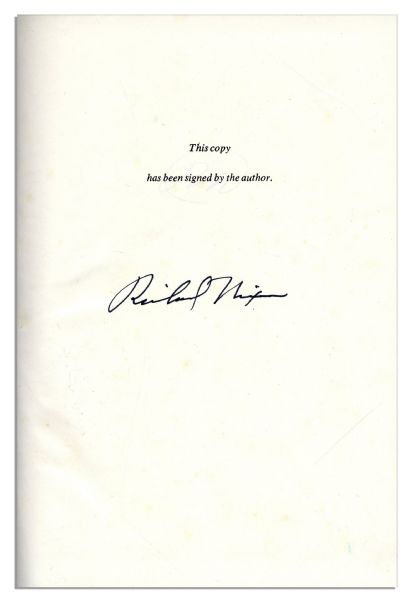 Richard Nixon Signed ''Memoirs'' First Edition