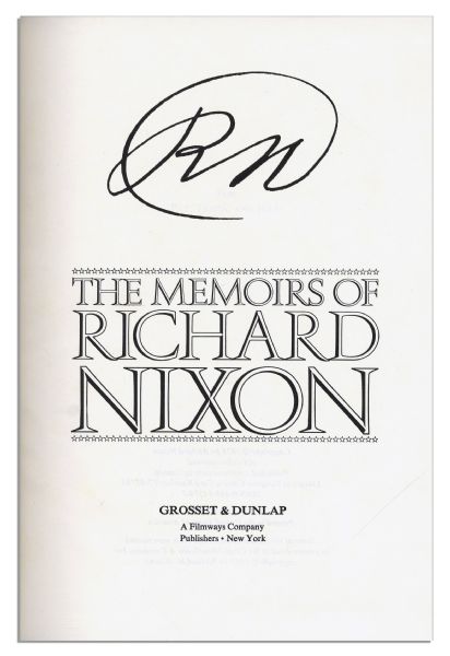 Richard Nixon Signed ''Memoirs'' First Edition