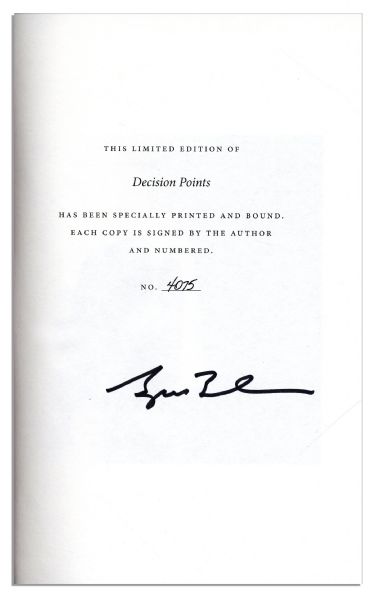 George W. Bush Signed Limited Edition of His Memoir ''Decision Points''