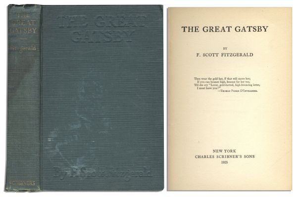 ''The Great Gatsby'' -- First Edition, First Printing of F. Scott Fitzgerald's Legendary Novel