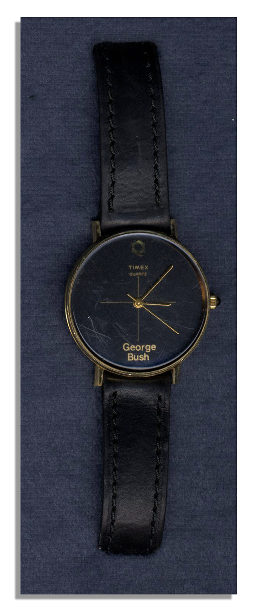 Lot Detail - George . Bush Custom-Made Personally Owned Watch with a  Handwritten Letter by Bush Attesting to its Authenticity