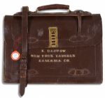 Ed Barrows Personally Owned Briefcase Bearing His Name & New York Yankees
