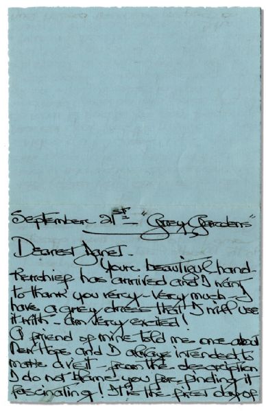 Edie Bouvier Beale 1978 Autograph Letter Signed -- The Eccentric Shut-In Socialite