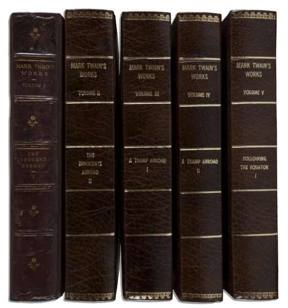Samuel Clemens Twice-Signed Edition of ''The Writings of Mark Twain'' -- Signed as Both ''Samuel Clemens'' and ''Mark Twain'' in Volume 1 of a 25 Volume Set