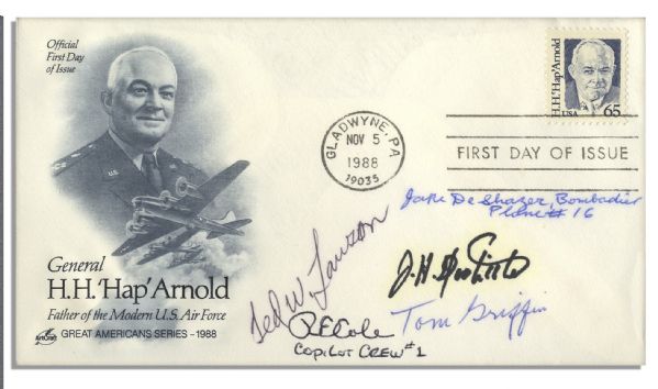 WWII Doolittle's Tokyo Raiders Cover Signed by 5 Crew Members Including Doolittle Himself
