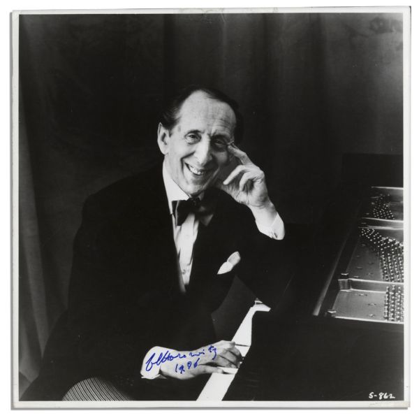Vladimir Horowitz Portrait Photo at a Piano Signed