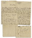 James Naismith Autograph Letter Signed to His Daughter During His WWI Service -- ...How are you getting along with Physiology. Get good grades in that course anyway... -- With PSA/DNA COA