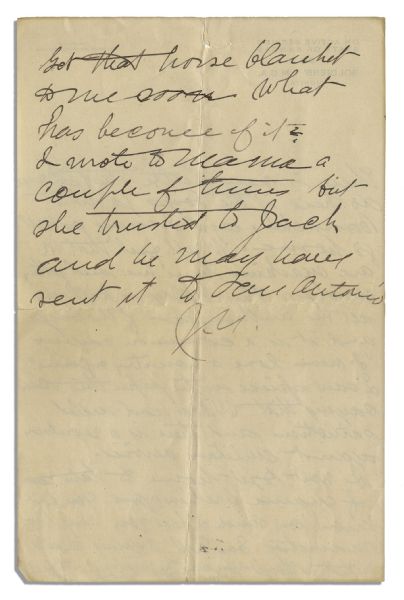 James Naismith Autograph Letter Signed to His Daughter During His WWI Service -- ''...How are you getting along with Physiology. Get good grades in that course anyway...'' -- With PSA/DNA COA