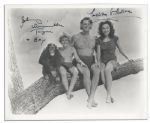 Johnny Weissmuller and Maureen O'Sullivan ''Tarzan'' Photo Signed
