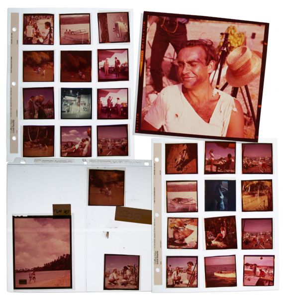 Transparencies of On-Set Photography Taken During The Filming of The First James Bond Movie, ''Dr. No''