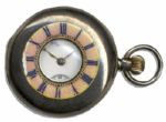 Fob Watch Owned by The Duke & Duchess of Windsor -- Beautiful Timepiece by J. MacMichael -- In Metal Case With Guilloche & Enamel Lid