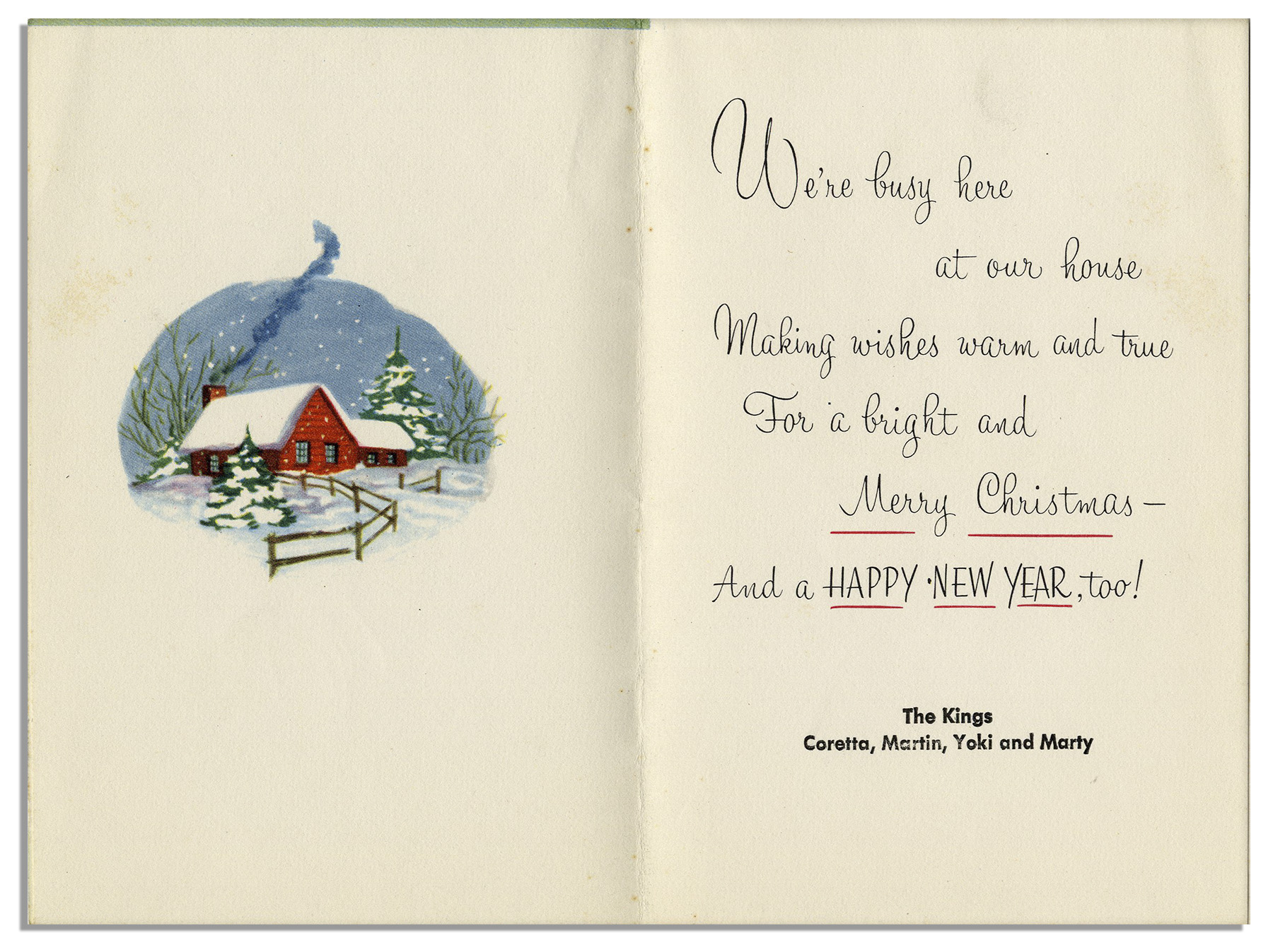 Lot Detail - Martin Luther King, Jr. Family Christmas Card