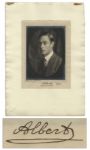 King George VI as Prince Albert Duke of York Photo Display Signed -- Also Signed by Portrait Photographer Bertram Park -- Dated 1926 -- With PSA/DNA