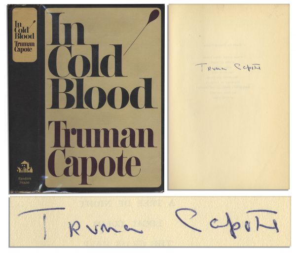 Truman Capote ''In Cold Blood'' Signed First Edition, First Printing -- With PSA/DNA COA
