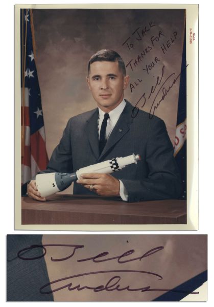 Bill Anders Signed 8'' x 10'' NASA Photo -- Inscribed to Jack Swigert