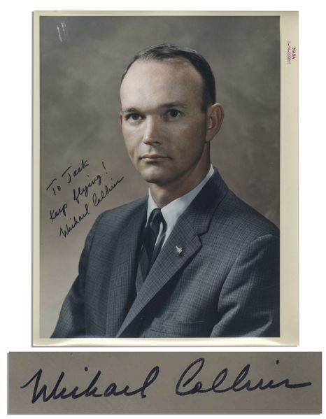 Apollo 11 Astronaut Michael Collins Signed Photo -- Inscribed to Jack Swigert From Swigert's Own Collection -- ''To Jack / Keep flying!''