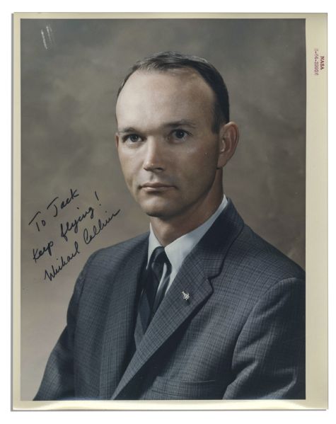Apollo 11 Astronaut Michael Collins Signed Photo -- Inscribed to Jack Swigert From Swigert's Own Collection -- ''To Jack / Keep flying!''